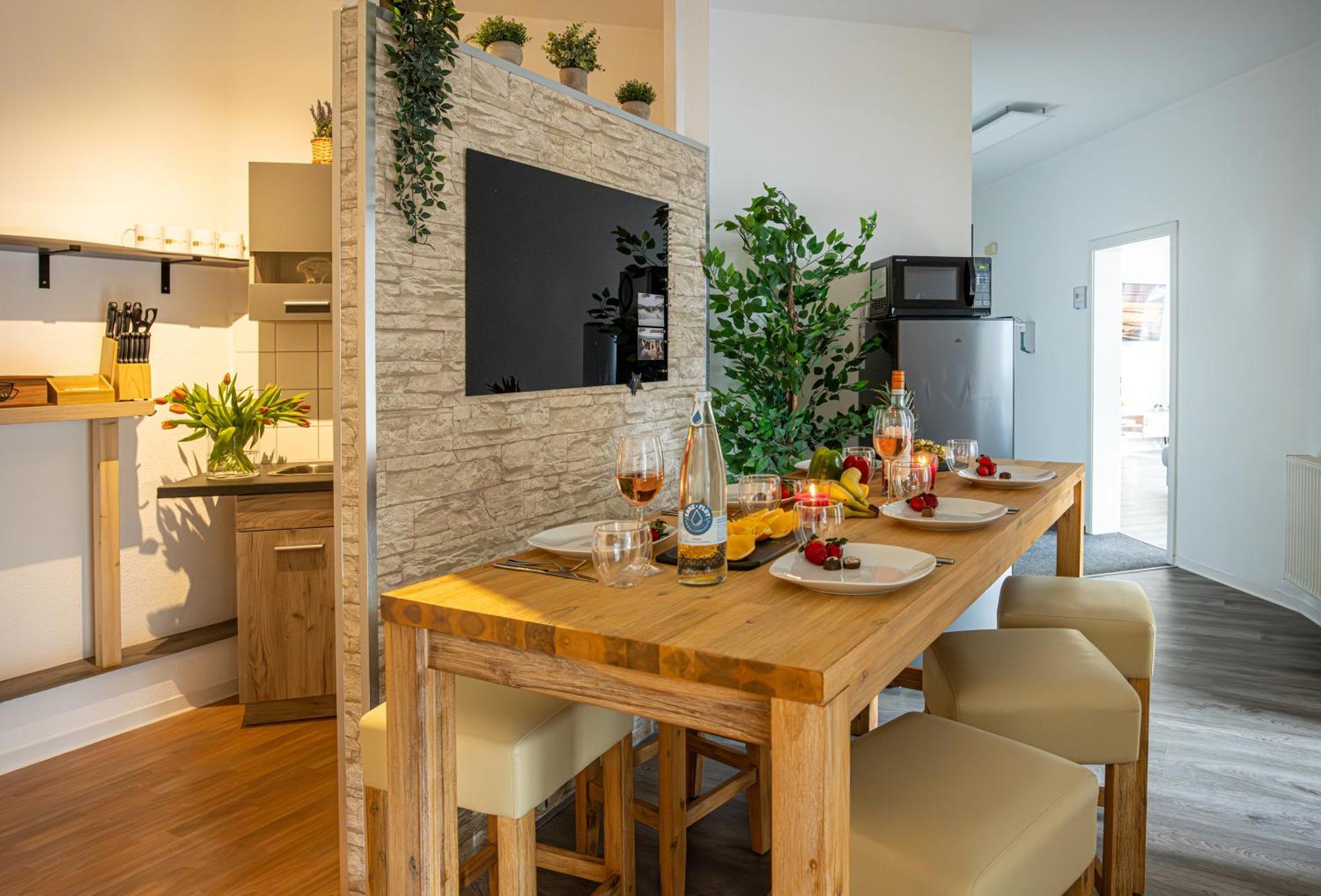 Luxus City Apartment Sauna Balkon Kueche Zentral Rostock Buitenkant foto